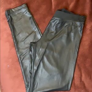 Black Leather Look Leggings